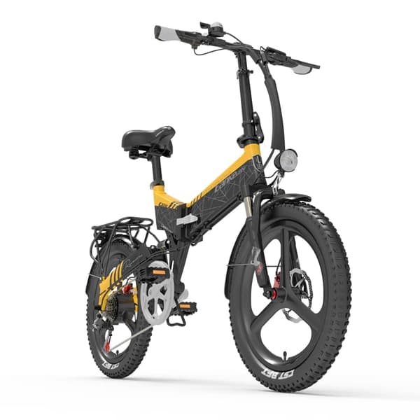 Hopfällbar elcykel för stadscyklar Lankeleisi G650, 48V 500W motor, 12.8Ah litiumjonbatteri