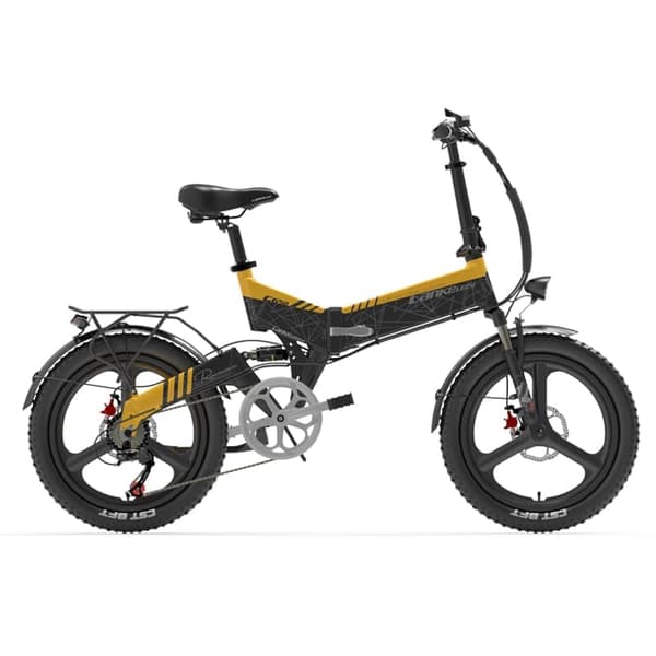 Hopfällbar elcykel för stadscyklar Lankeleisi G650, 48V 500W motor, 12.8Ah litiumjonbatteri