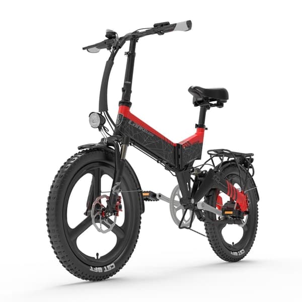Hopfällbar elcykel för stadscyklar Lankeleisi G650, 48V 500W motor, 12.8Ah litiumjonbatteri