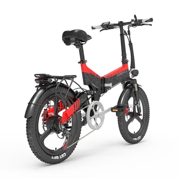 Hopfällbar elcykel för stadscyklar Lankeleisi G650, 48V 500W motor, 12.8Ah litiumjonbatteri