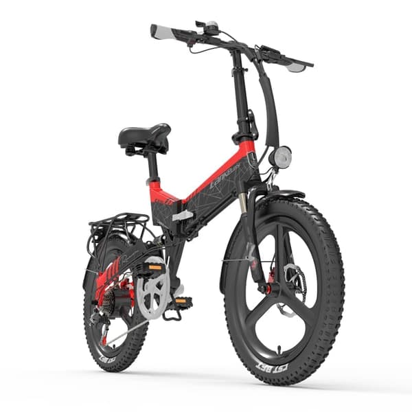 Hopfällbar elcykel för stadscyklar Lankeleisi G650, 48V 500W motor, 12.8Ah litiumjonbatteri