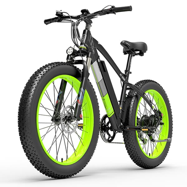 Elektrisk mountainbike med fatdæk LANKELEISI XC4000, motor 48V 1000W, 17,5Ah batteri,