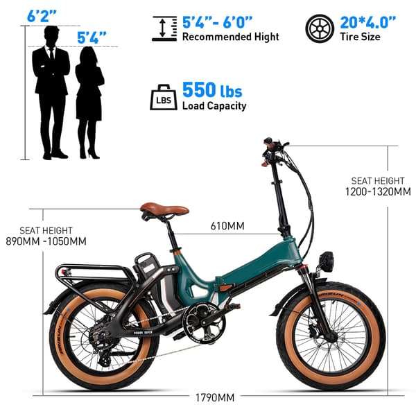 MIHOGO ONE e-cykel: 267 km rækkevidde, 40 km/t, dobbelt batteri, magnesiumramme, 750 W motor, Shimano 7-trins, hydrauliske bremser