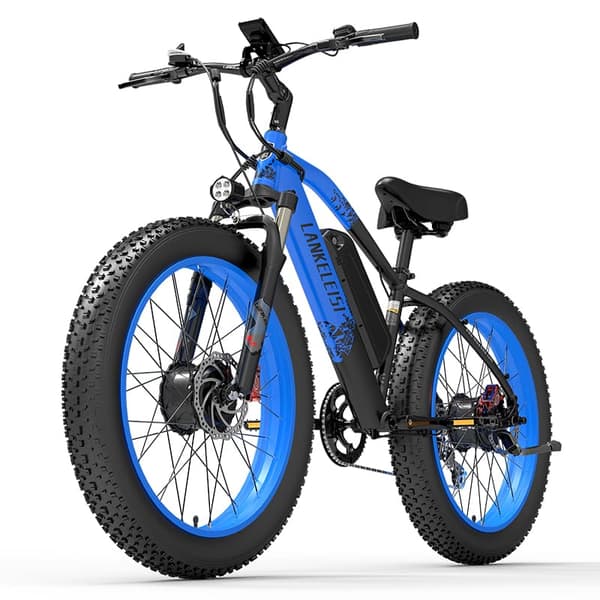Elcykel LANKELEISI MG740 PLUS, Dubbelmotor 2000W, 48V 17.5Ah, 26″, Terräng
