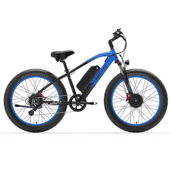 Elcykel LANKELEISI MG740 PLUS, Dubbelmotor 2000W, 48V 17.5Ah, 26″, Terräng