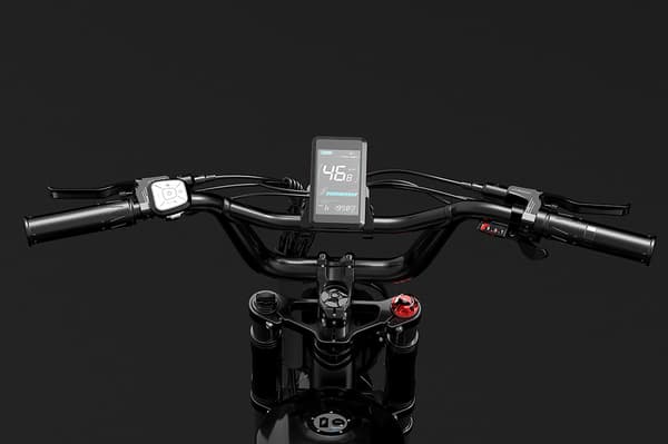 Elcykel LANKELEISI X-Black Knight, Moto Style, 2000W dubbelmotor, 48V 45Ah Samsung dubbelbatteri