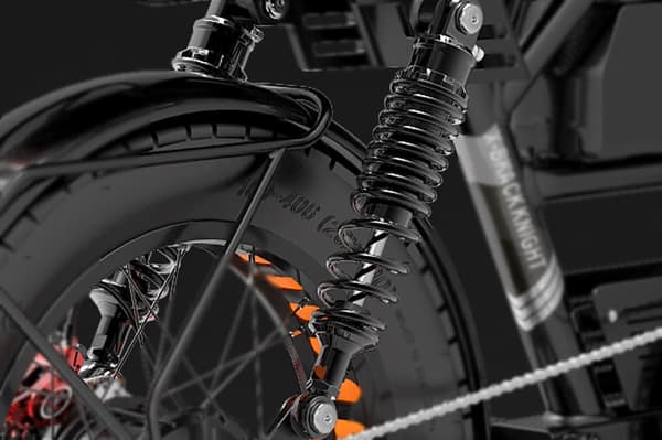 Elcykel LANKELEISI X-Black Knight, Moto Style, 2000W dubbelmotor, 48V 45Ah Samsung dubbelbatteri