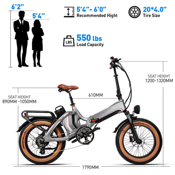 MIHOGO ONE elcykel: 267 km räckvidd, 40 km/h, dubbelt batteri, magnesiumram, 750 W motor, Shimano 7-växlad, hydrauliska bromsar