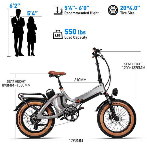 MIHOGO ONE elcykel: 267 km räckvidd, 40 km/h, dubbelt batteri, magnesiumram, 750 W motor, Shimano 7-växlad, hydrauliska bromsar