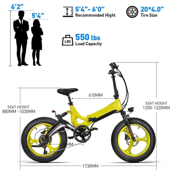 MIHOGO NX 750W elcykel med fede dæk: 120 km rækkevidde, 40 km/t, app-kontrol, hydraulisk affjedring, foldbar magnesiumramme