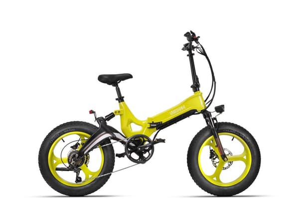 MIHOGO NX 750W elcykel med fede dæk: 120 km rækkevidde, 40 km/t, app-kontrol, hydraulisk affjedring, foldbar magnesiumramme