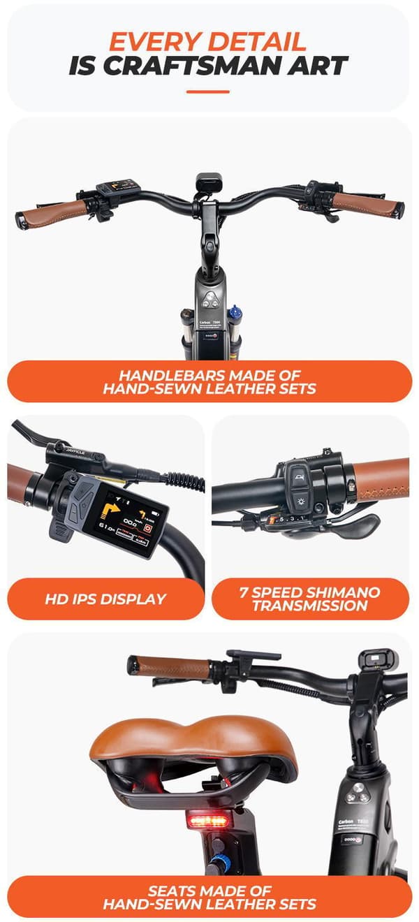 MIHOGO Air Carbon Fiber Commuter sähköpyörä Dual Long Range -akkujen keskusohjaustekniikka sähköpyörä