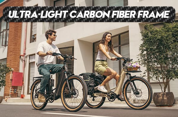 MIHOGO Air Carbon Fiber Commuter sähköpyörä Dual Long Range -akkujen keskusohjaustekniikka sähköpyörä