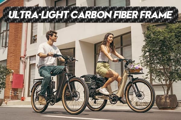 MIHOGO Air Carbon Fiber Commuter Electric Bike Dual Long Range Batterier Central Control Technology Electric Bike