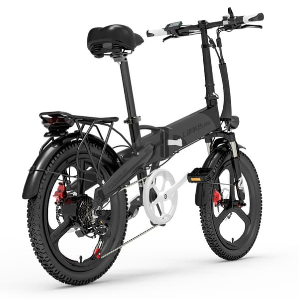 Hopfällbar elcykel för stadscyklar Lankeleisi G660, 500W 48V 12.8Ah, 20"