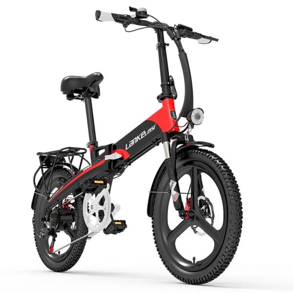 Hopfällbar elcykel för stadscyklar Lankeleisi G660, 500W 48V 12.8Ah, 20"