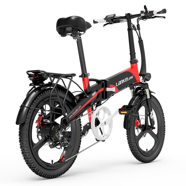 Hopfällbar elcykel för stadscyklar Lankeleisi G660, 500W 48V 12.8Ah, 20"