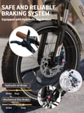 Miniatyrbillede 9 af 11: Onesport OT16 MAX 500W elcykel 120 km rækkevidde ved 50 km/t hastighed | 7-trins Shimano | Urban pendling elektrisk cykel
