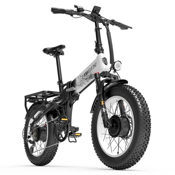 Hopfällbar elcykel LANKELEISI X2000 MAX, 2000W dubbelmotor, 48V 20Ah SAMSUNG litiumjonbatteri
