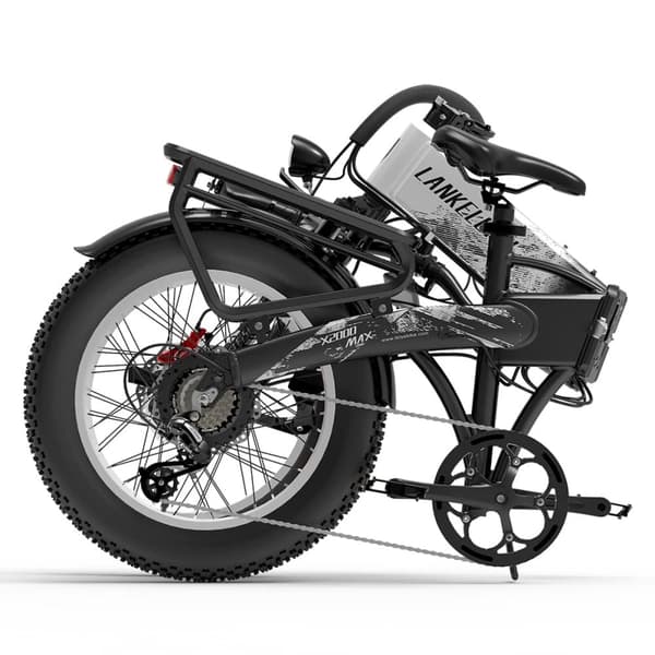Hopfällbar elcykel LANKELEISI X2000 MAX, 2000W dubbelmotor, 48V 20Ah SAMSUNG litiumjonbatteri