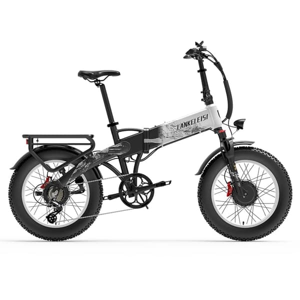 Hopfällbar elcykel LANKELEISI X2000 MAX, 2000W dubbelmotor, 48V 20Ah SAMSUNG litiumjonbatteri