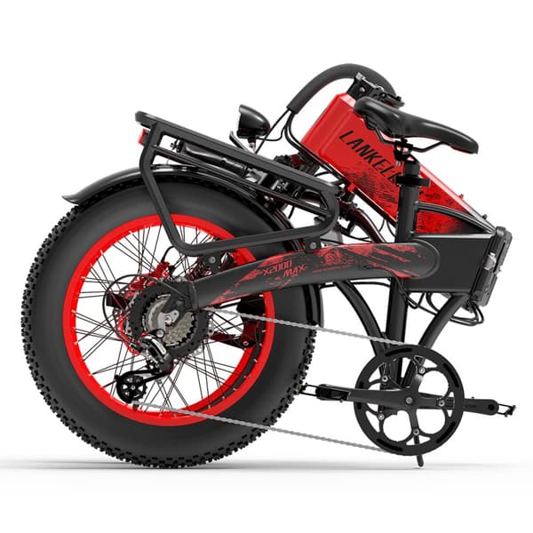 Hopfällbar elcykel LANKELEISI X2000 MAX, 2000W dubbelmotor, 48V 20Ah SAMSUNG litiumjonbatteri