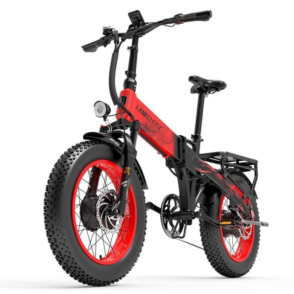 Hopfällbar elcykel LANKELEISI X2000 MAX, 2000W dubbelmotor, 48V 20Ah SAMSUNG litiumjonbatteri