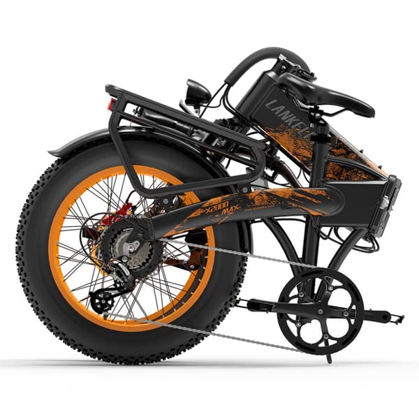 Hopfällbar elcykel LANKELEISI X2000 MAX, 2000W dubbelmotor, 48V 20Ah SAMSUNG litiumjonbatteri