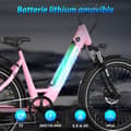 Miniatyrbild 3 av 6: Elcykel 27,5" - E-bike 36V 10,4Ah|250W| Räckvidd 50KM | LCD-skärm | Skivbromsar| NFC| APP - RCB G6 Rosa