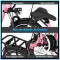 Miniatyrbild 5 av 6: Elcykel 27,5" - E-bike 36V 10,4Ah|250W| Räckvidd 50KM | LCD-skärm | Skivbromsar| NFC| APP - RCB G6 Rosa