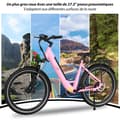 Miniatyrbild 6 av 6: Elcykel 27,5" - E-bike 36V 10,4Ah|250W| Räckvidd 50KM | LCD-skärm | Skivbromsar| NFC| APP - RCB G6 Rosa