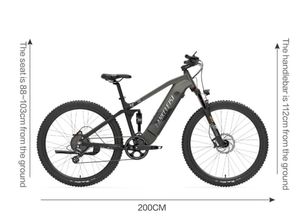 Sähköpyörä Lankeleisi RX600 Pro, moottori 48V 250W, 20AH Samsung akku, Shimano 8-vaihteinen