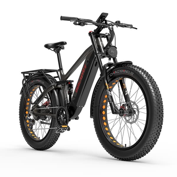 Elmountainbike Dukawey Silvertip8, 1000W 52V 20Ah batteri, 26” fatbike, SUV elcykel