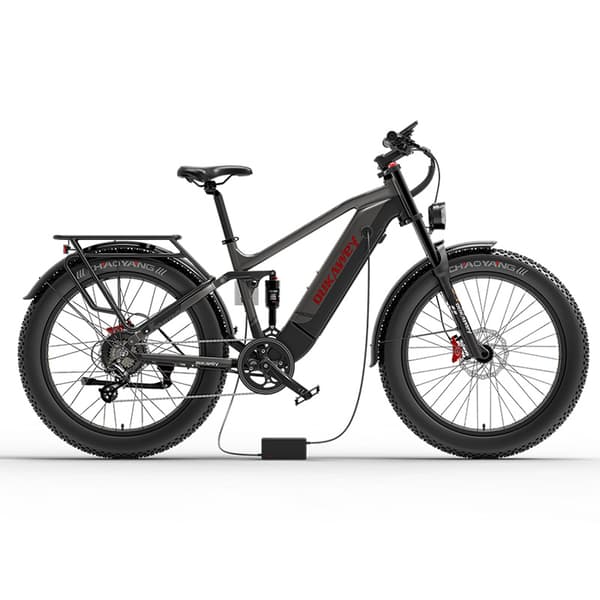 Elmountainbike Dukawey Silvertip8, 1000W 52V 20Ah batteri, 26” fatbike, SUV elcykel