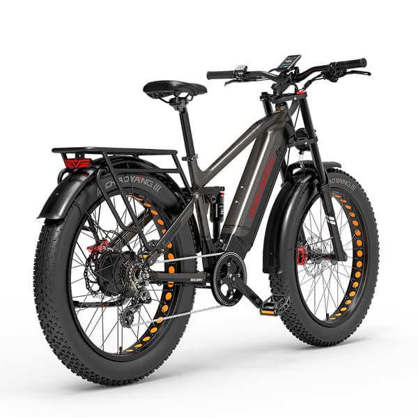 Elmountainbike Dukawey Silvertip8, 1000W 52V 20Ah batteri, 26” fatbike, SUV elcykel