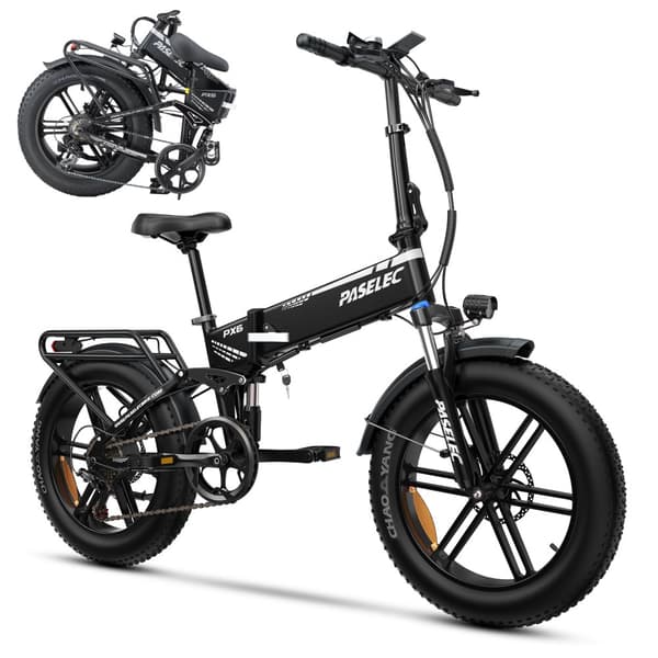 Elektrisk foldecykel PASELEC PX6, Motor 48V 750W, Fuld Affjedring