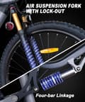 Miniatyrbillede 9 af 11: Elektrisk mountainbike HedaTX TX19, 29", 1000W motor 48V 19,2Ah batteri