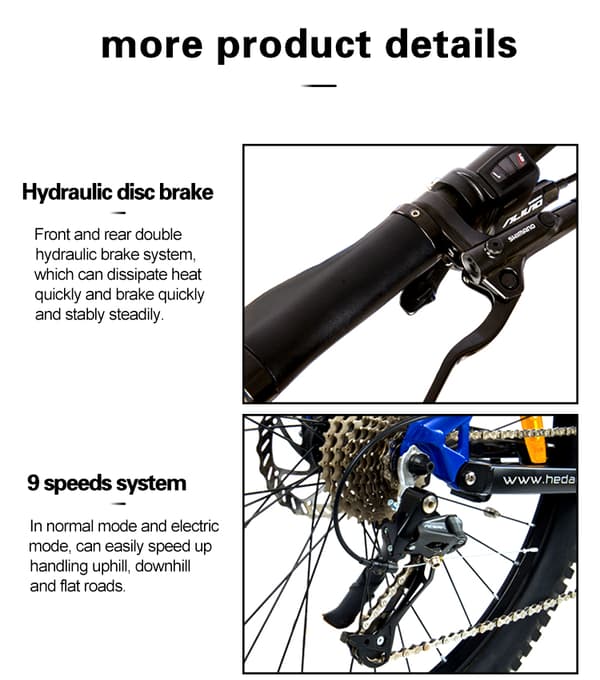 Sähkömaastopyörä HedaTX TX11, 27.5", 500 W keskiajomoottori, 48 V 15 Ah akku