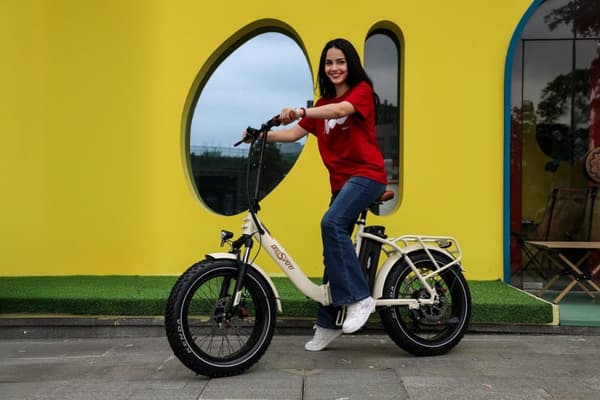 Hopfällbar elcykel Onesport OT16 Max, 20", 500W motor 48V 18Ah batteri, stöd för app