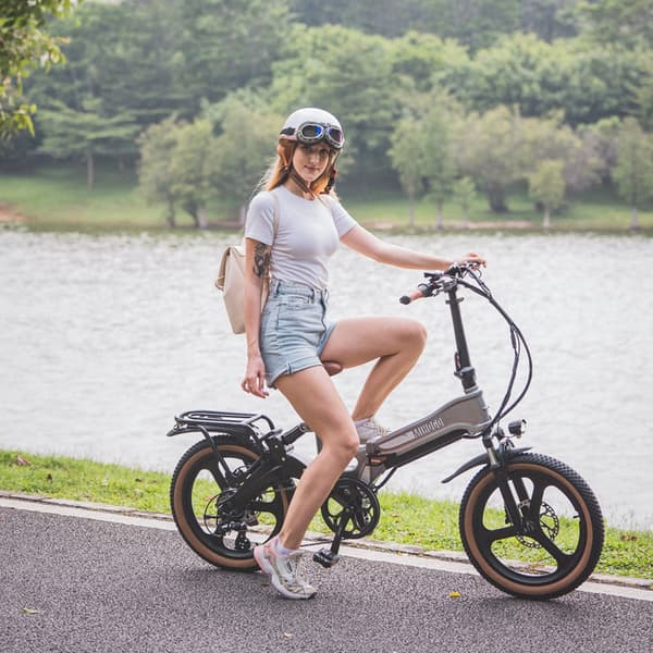 MIHOGO RX 2.4 stadselcykel, 500W motor, 12.8AH batteri, ram i magnesiumlegering, 20*2.4 däck, elcykel med mjuk baksida, hopfällbar
