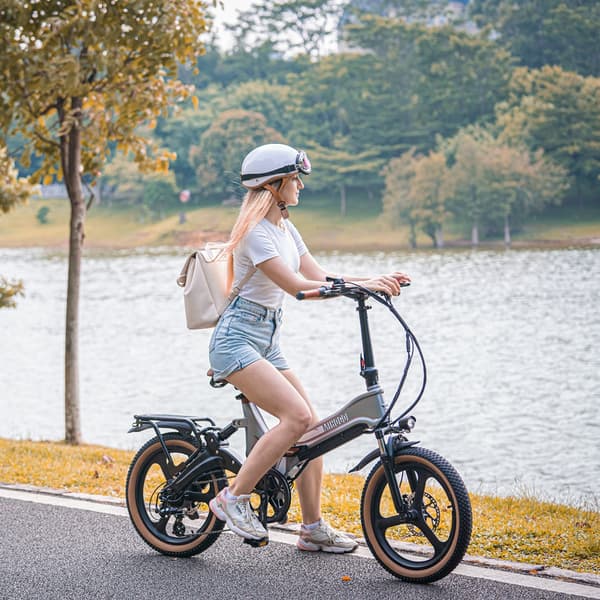 MIHOGO RX 2.4 stadselcykel, 500W motor, 12.8AH batteri, ram i magnesiumlegering, 20*2.4 däck, elcykel med mjuk baksida, hopfällbar