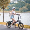 Miniatyrbild 9 av 11: MIHOGO RX 2.4 stadselcykel, 500W motor, 12.8AH batteri, ram i magnesiumlegering, 20*2.4 däck, elcykel med mjuk baksida, hopfällbar