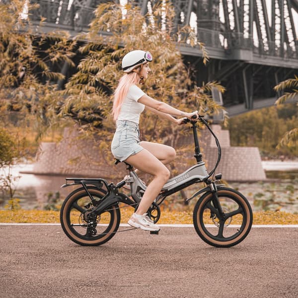 MIHOGO RX 2.4 stadselcykel, 500W motor, 12.8AH batteri, ram i magnesiumlegering, 20*2.4 däck, elcykel med mjuk baksida, hopfällbar