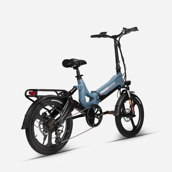 MIHOGO RX 2.4 stadselcykel, 500W motor, 12.8AH batteri, ram i magnesiumlegering, 20*2.4 däck, elcykel med mjuk baksida, hopfällbar
