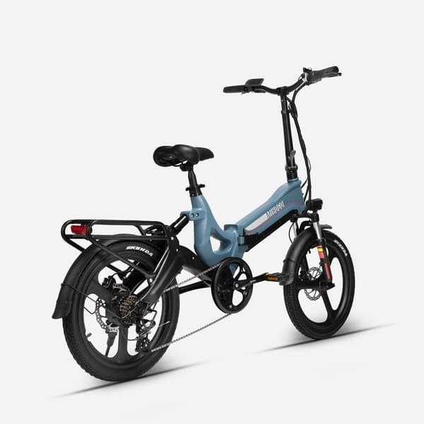 MIHOGO RX 2.4 stadselcykel, 500W motor, 12.8AH batteri, ram i magnesiumlegering, 20*2.4 däck, elcykel med mjuk baksida, hopfällbar