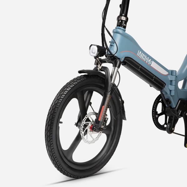 MIHOGO RX 2.4 stadselcykel, 500W motor, 12.8AH batteri, ram i magnesiumlegering, 20*2.4 däck, elcykel med mjuk baksida, hopfällbar