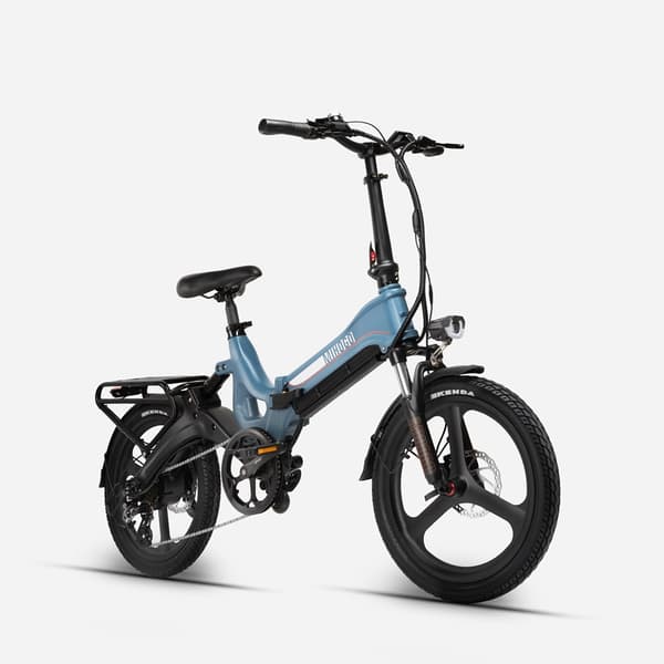 MIHOGO RX 2.4 stadselcykel, 500W motor, 12.8AH batteri, ram i magnesiumlegering, 20*2.4 däck, elcykel med mjuk baksida, hopfällbar