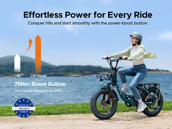Engwe L20 2025 Nyaste Elcykel 25 km/h Hastighet Med Ram Aluminiumhjul 20 Tum Nior 250W 48V 13Ah Elcykel
