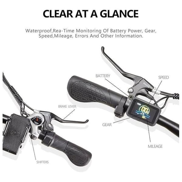 CEAYA Elcykel, mountainbike 26 tum, elcykel 48 V 20 Ah, skoter med 10 års garanti och LCD-skärm