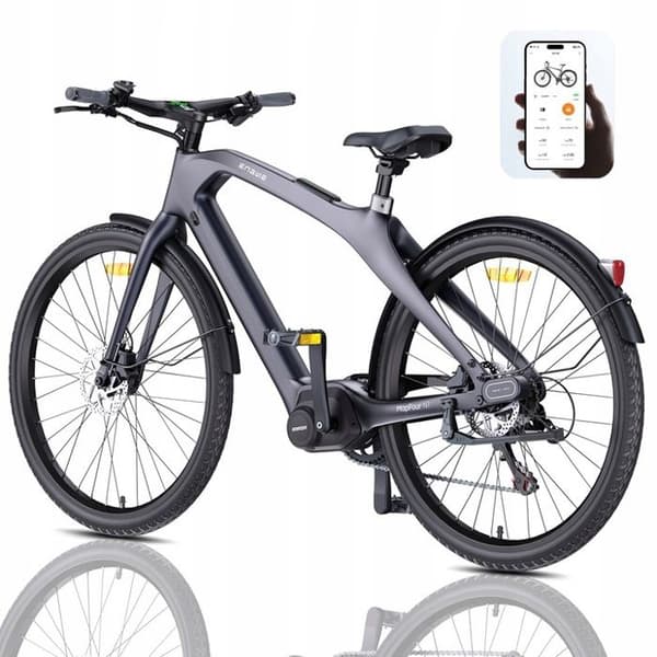 Elcykel Engwe N1 PRO. kolfiberhjul 27,5" grå 250 W